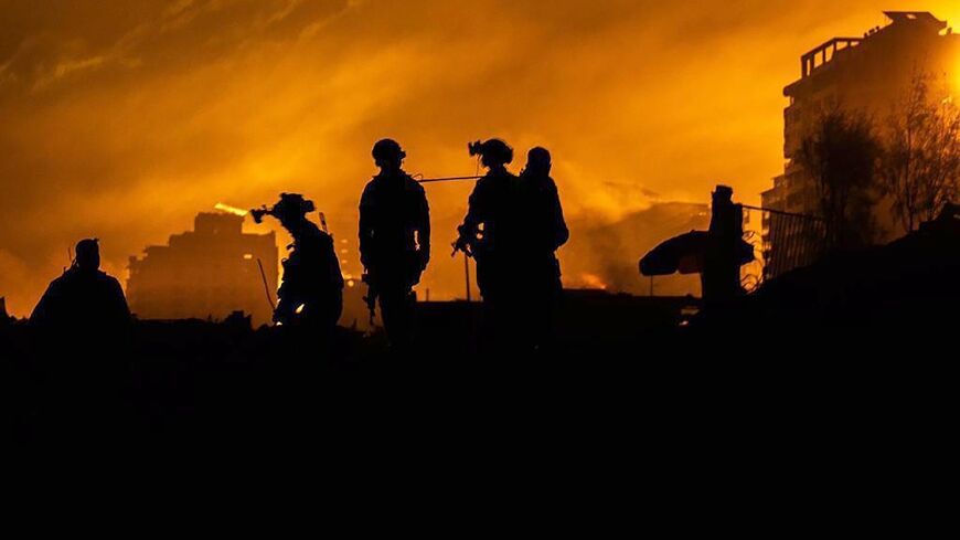 An Israeli army photo shows troops during a military operation in the northern Gaza Strip 