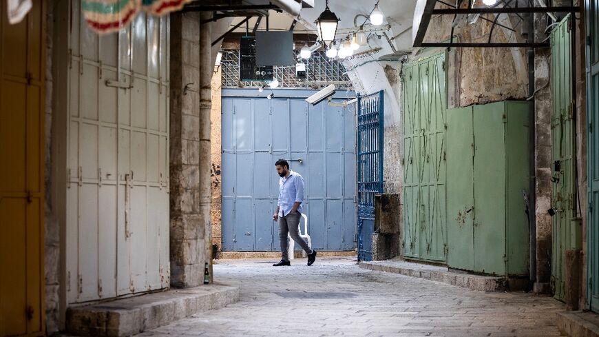 The normally teeming streets of Jerusalem's Old City have been emptied by the war in Gaza.