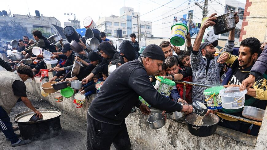 The food handed out at the centre is barely enough