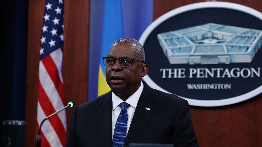 US Defense Secretary Lloyd Austin speaks at the Pentagon on November 22, 2023