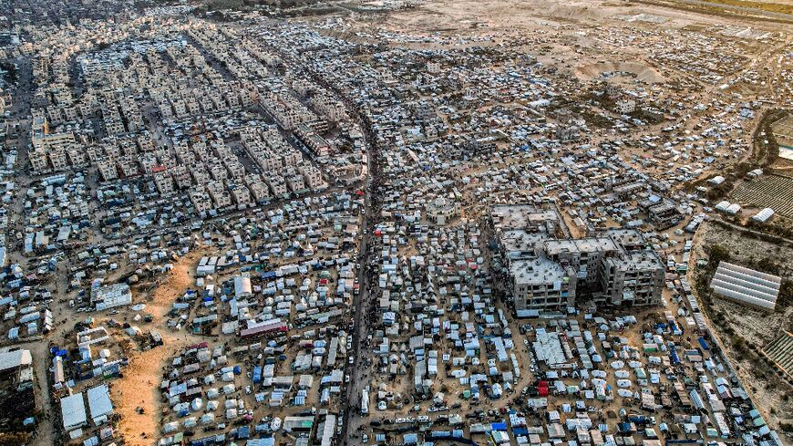 The hundreds of thousands of Palestinians who have poured into Rafah from other parts of war-torn Gaza have created a vast makeshift encampment stretching along the Egyptian border