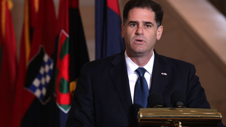 Ambassador of Israel to the U.S. Ron Dermer speaks during the annual "Days of Remembrance" event at the Emancipation Hall of U.S. Capitol April 29, 2019 in Washington, DC. The museum hosted the annual event in honor of the victims of the Holocaust and Nazi persecution. (Photo by Alex Wong/Getty Images)