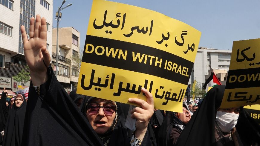 Planned anti-Israel protests went ahead after Friday prayers in Tehran