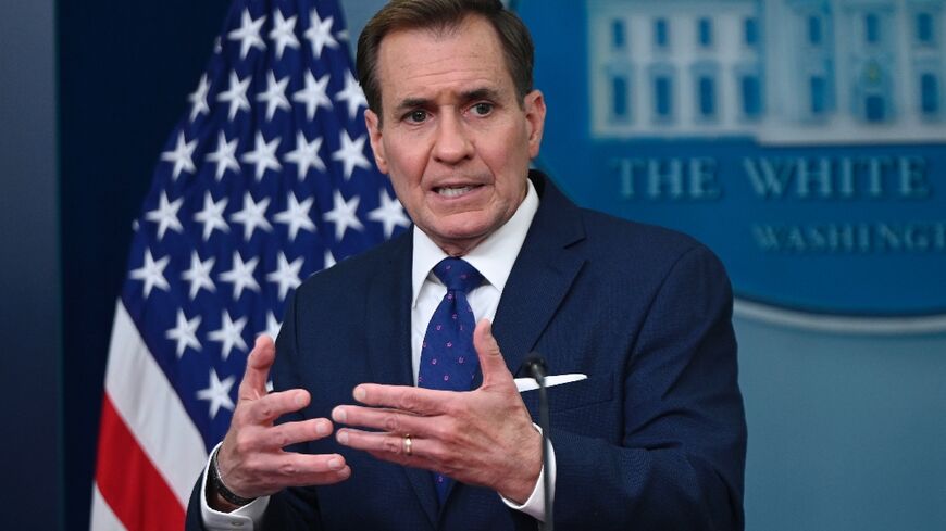 White House National Security Communications Advisor John Kirby speaks during the daily press briefing on April 4, 2024