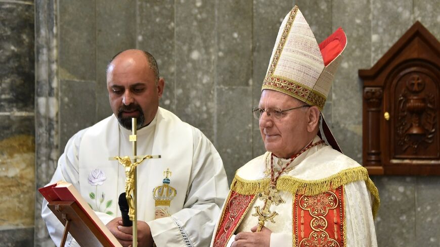 Around 300 faithful attended mass in the church of Um al-Mauna -- 'Our Lady of Perpetual Help'