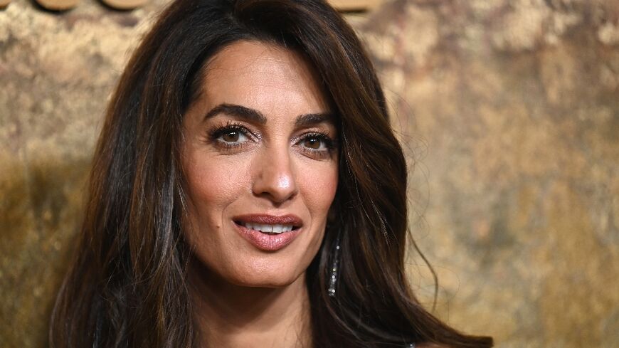 Lebanese-British barrister Amal Clooney pictured at the New York Public Library in New York City on September 28, 2023