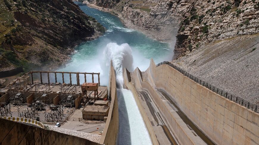 The resevoir of the Darbandikhan dam in northeastern Iraq is almost full, with heavy rains breaking four consecutive years of drought