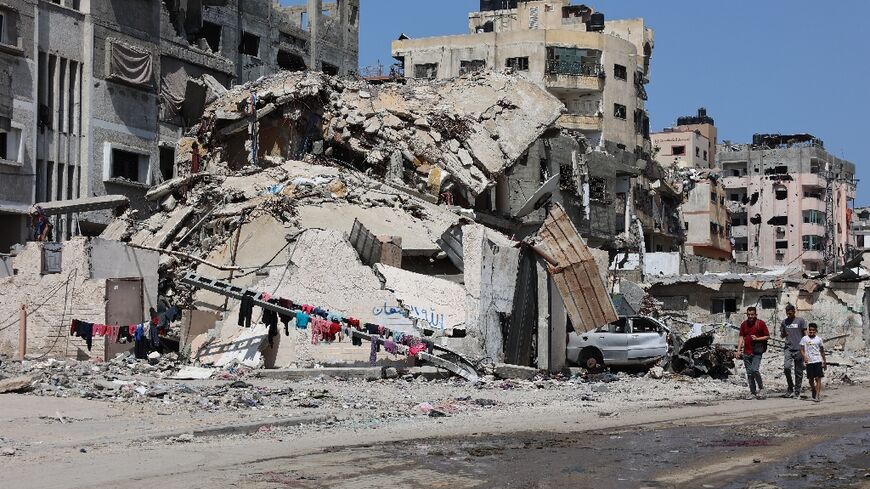 Destruction in Gaza City -- the UN says more than 70 percent of the Gaza Strip's residential buildings have been completely or partly destroyed