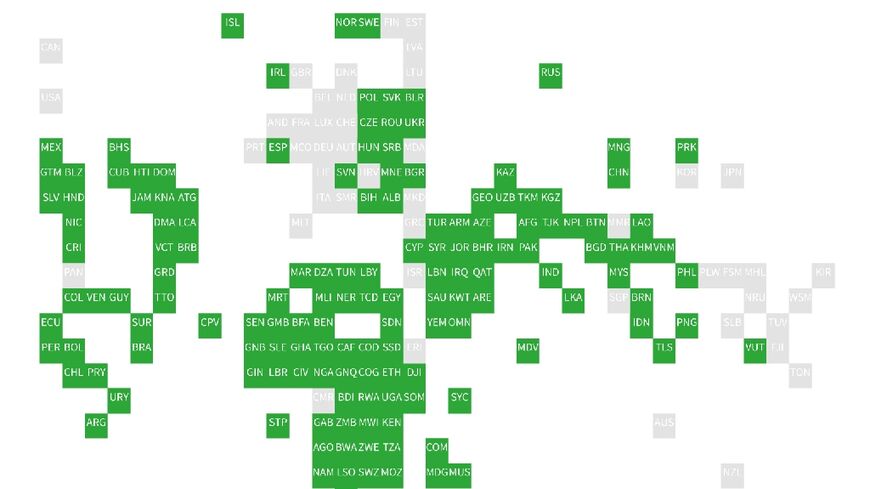 Countries recognising a Palestinian state