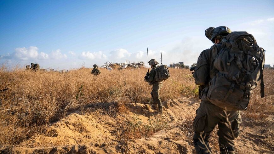 This handout picture released by the Israeli army on June 3, 2024 shows Israeli soldiers during operations in the Gaza Strip 