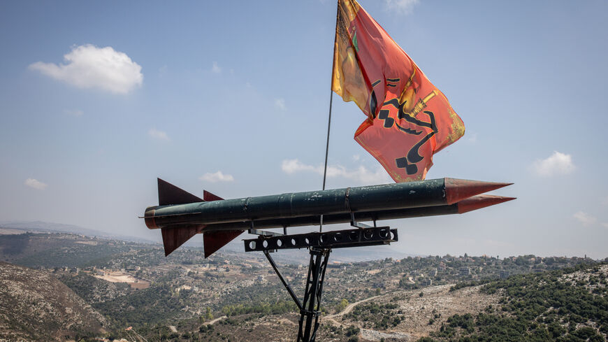 A missile monument erected after the 2006 war, is seen on the roadside on August 26, 2024 Borj Kalawai, Lebanon. The recent assassination of a Hezbollah military commander in Lebanon, as well as the killing of the political leader of Hamas in Iran, has heightened concerns of a wider regional war between Israel and Iran-backed enemies like Hezbollah. Israel and Hezbollah have traded regular cross-border fire since Oct. 7, although both sides have seemed to calculate their attacks to avoid all-out war. (Photo