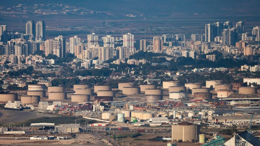 The Israeli city of Haifa is home to an oil refinery, a commercial port, and an oil storage facility 