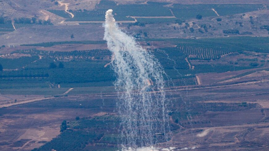 Smoke billowing during Israeli bombardment in south Lebanon