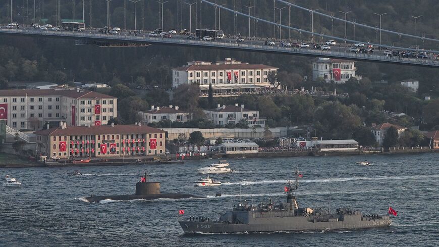 Turkish warships and submarine