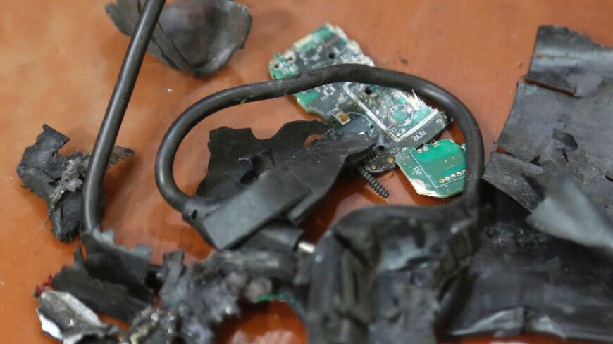 The remains of exploded Hezbollah pagers