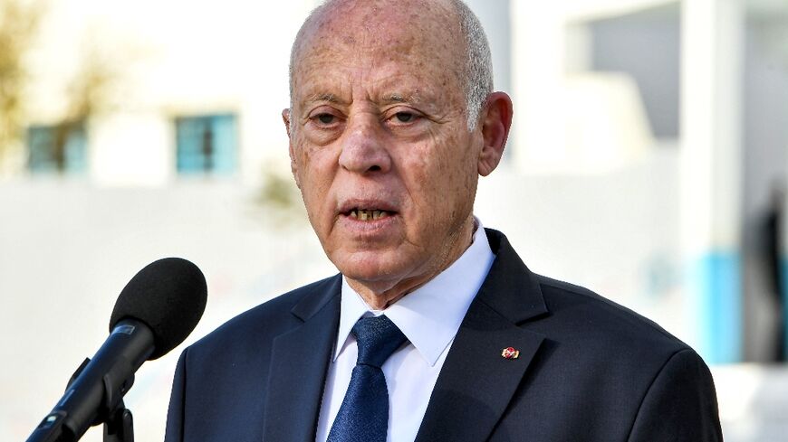 Tunisia's President Kais Saied pictured on December 24, 2023