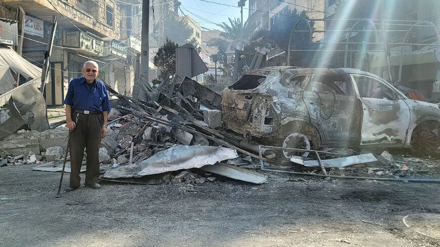 Devastation the day after Israel attacked the iconic marketplace in the southern Lebanese city of Nabatiyeh