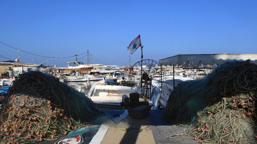 Fishing nets remained dry in Sidon on Tuesday