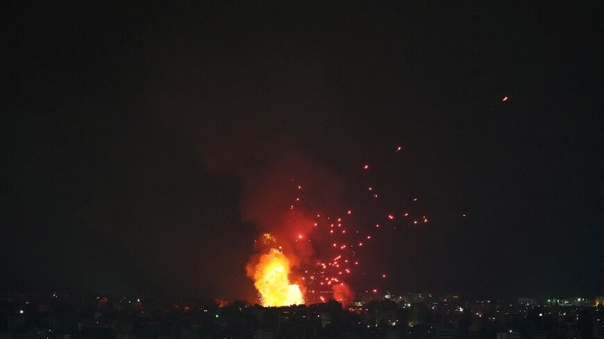 AFP footage showed plumes of smoke rising from the targeted areas