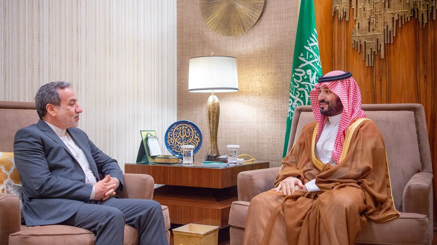 Saudi Crown Prince Mohammed bin Salman meets with Iranian foreign minister in Riyadh, Oct. 9, 2024. (SPA)