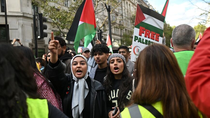 Pro-ceasefire supporters from across the UK marched from Russell Square to Downing Street