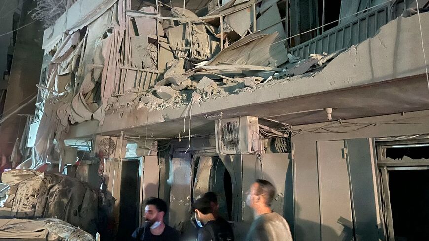 The strikes damaged buildings in the Basta neighbourhood of Beirut