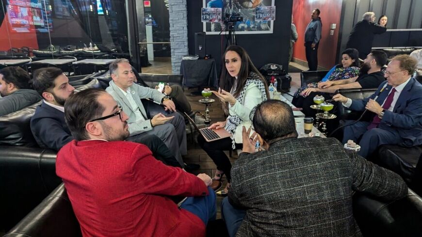 Supporters of former US President and Republican presidential candidate Donald Trump attended a late-night hookah bar election watch party in Dearborn, Michigan