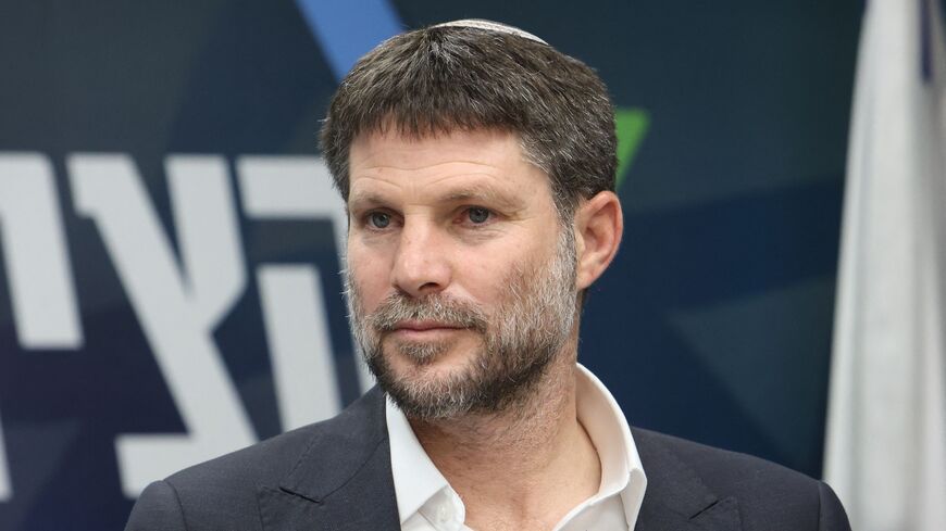 Israel's Finance Minister and leader of the Religious Zionist Party Bezalel Smotrich attends a meeting at the parliament, Knesset, in Jerusalem, on March 20, 2023. 