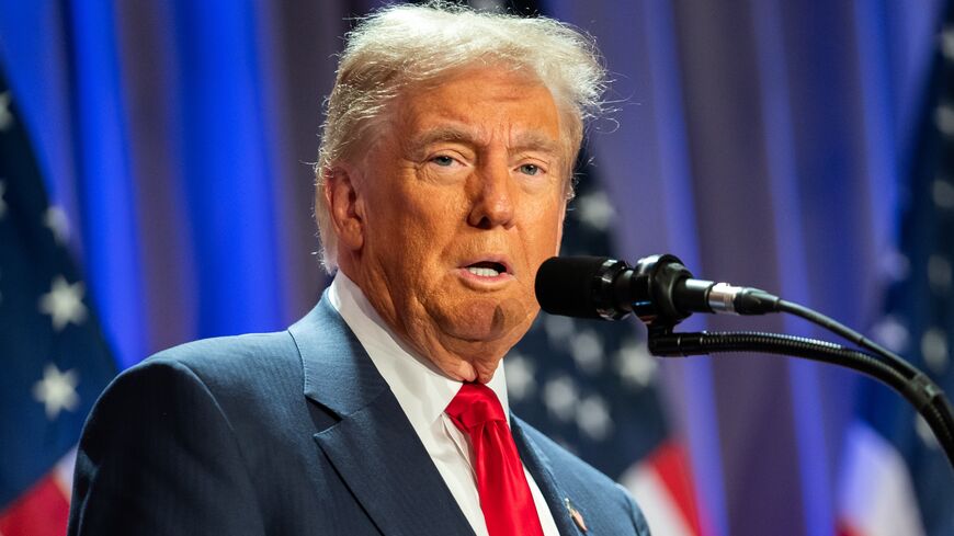 President-elect Donald Trump speaks at a House Republicans Conference meeting at the Hyatt Regency on Capitol Hill on Nov. 13, 2024, in Washington, DC.