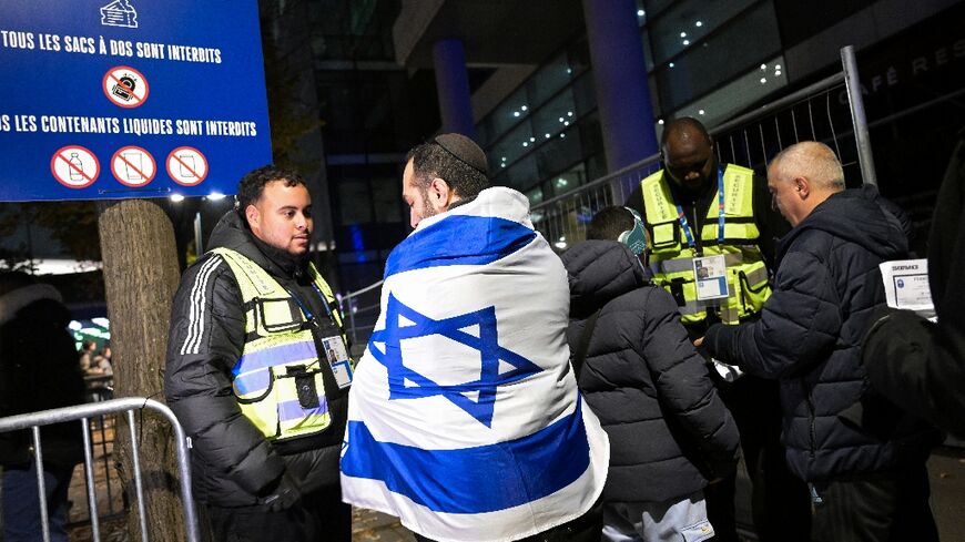 Security was tight for the match in Paris following attacks on Israeli football fans in Amsterdam last week