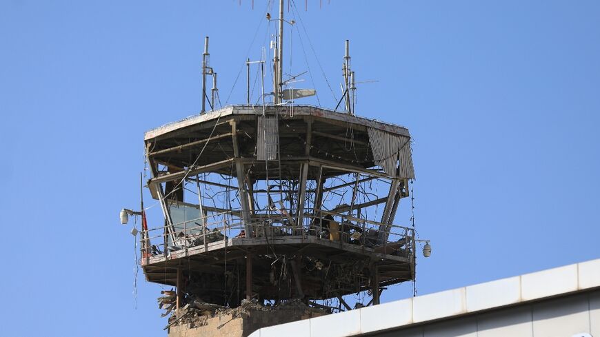 A Huthi official said airport operations resumed despite damage including to the control tower at Sanaa International Airport in the rebel-held Yemeni capital