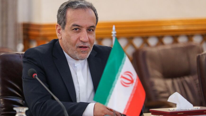 Iranian Foreign Minister Abbas Araghchi looks on during a meeting between the top diplomats of Iraq, Syria and Iran at the Iraqi Foreign Ministry, in Baghdad, on Dec. 6, 2024. 