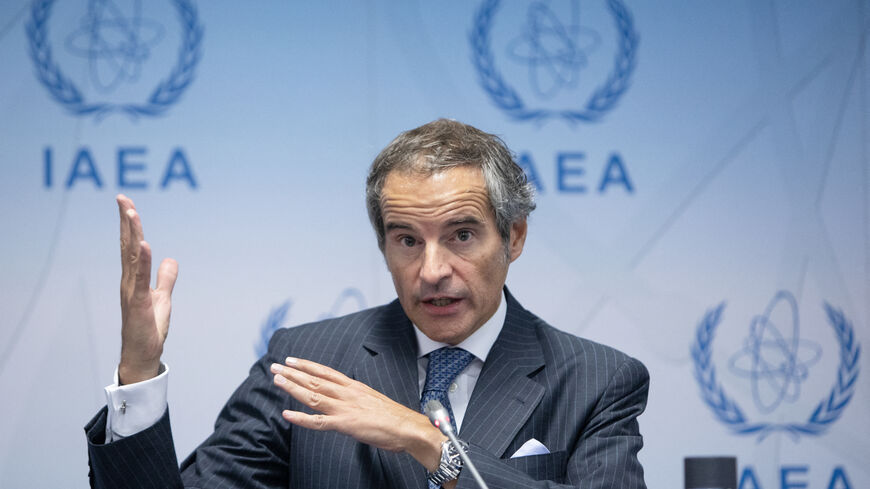 Rafael Grossi, Director General of the International Atomic Energy Agency (IAEA) speaks during to the IAEA's Board of Governors meeting at the agency's headquarters in Vienna, Austria on September 11, 2023. The UN nuclear watchdog said on September 11, it regretted that "no progress" had been made by Iran on outstanding issues, including reinstalling cameras to monitor Tehran's nuclear programme and explaining uranium traces. (Photo by Alex HALADA / AFP) (Photo by ALEX HALADA/AFP via Getty Images)