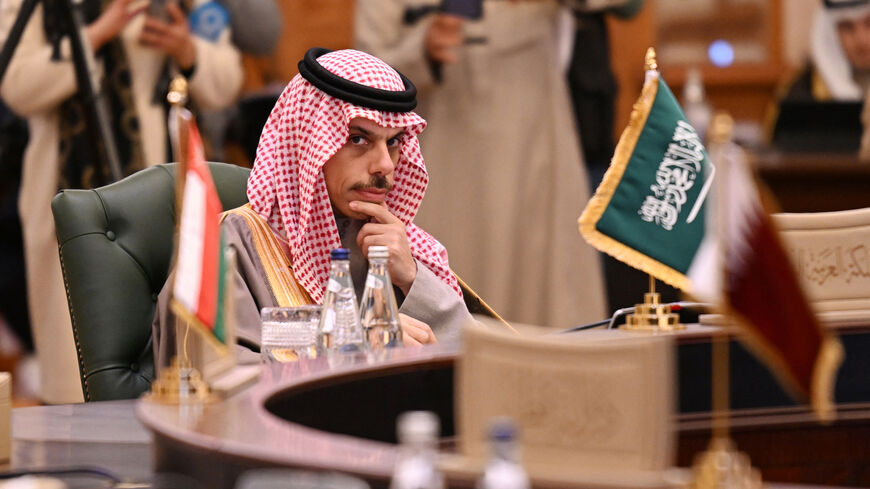 Saudi's Foreign Minister Faisal bin Farhan Al Saud attends the meeting of Foreign Ministers of the Gulf Cooperation Council countries, Kuwait City, Kuwait, Dec. 26, 2024.