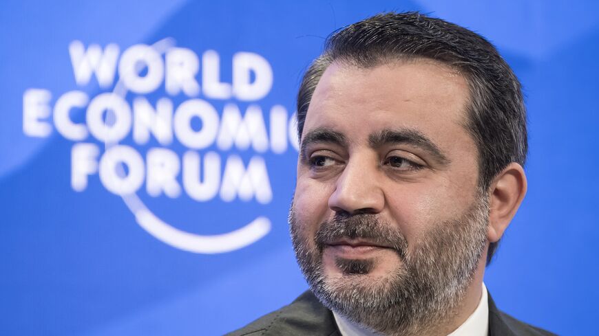 Syria's Foreign Minister Asaad al-Shibani looks on during a session as part of the World Economic Forum annual meeting in Davos, on Jan. 23, 2025.