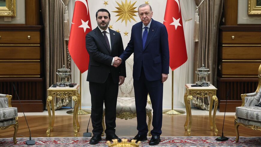 Syria’s interim Foreign Minister Asaad al-Shibani meets with Turkish President Recep Tayyip Erdogan in Ankara on Jan. 15, 2025.