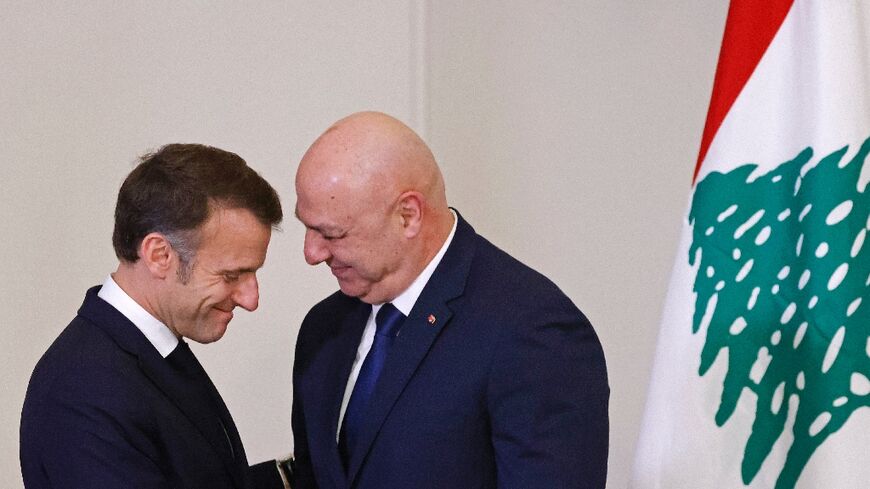 France's President Emmanuel Macron was in Beirut to support his new-elected Lebanese counterpart Joseph Aoun