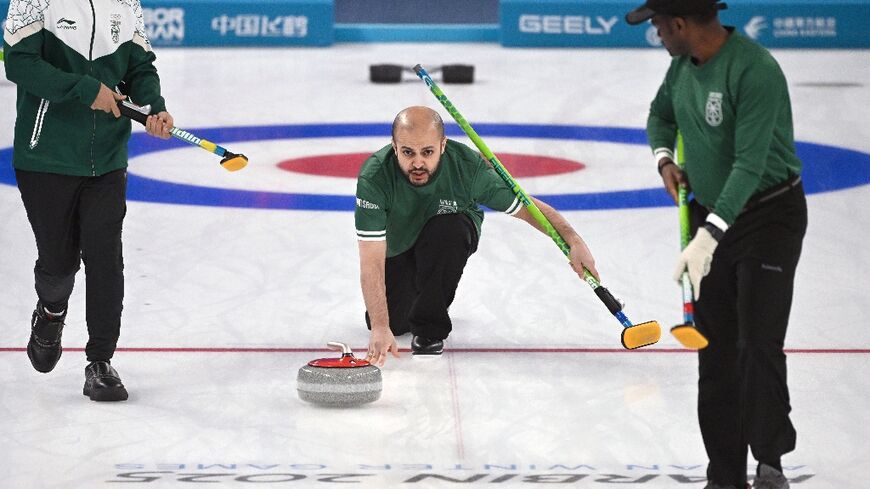 Saudi Arabia in action at the Asian Winter Games in China