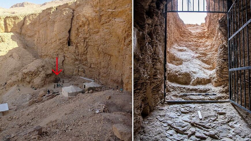 Antiquities ministry pictures showing the location and entrance to the tomb