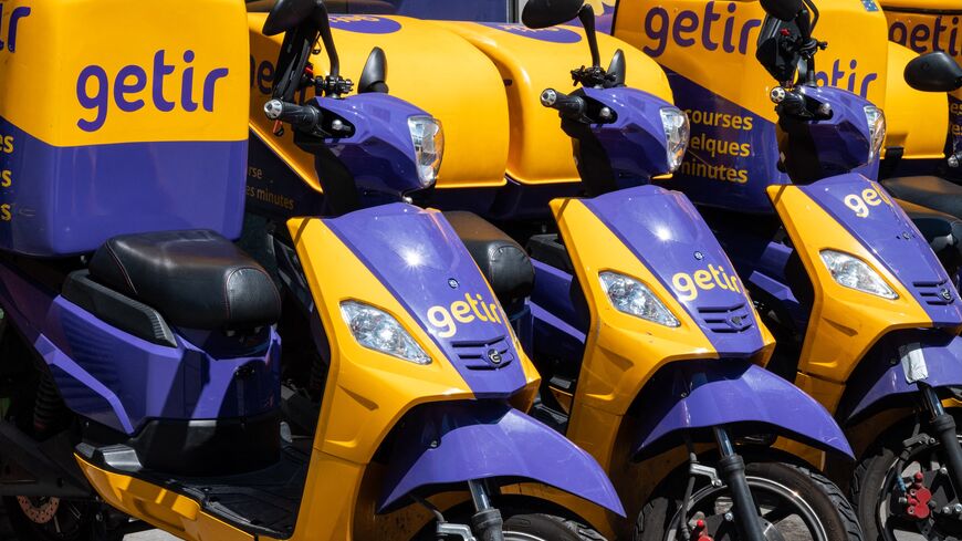 GETIR delivery scooters in Paris, France, May 17, 2023.