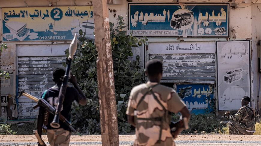 Sudanese army soldiers patrol an area in Khartoum North, on Nov. 3, 2024. 