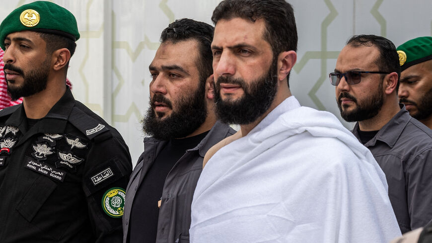 TOPSHOT - Syria's interim president Ahmed al-Sharaa performs the Umrah, or the minor pilgrimage, in Islam's holiest city of Mecca in western Saudi Arabia on February 3, 2025. (Photo by AFP) (Photo by -/AFP via Getty Images)