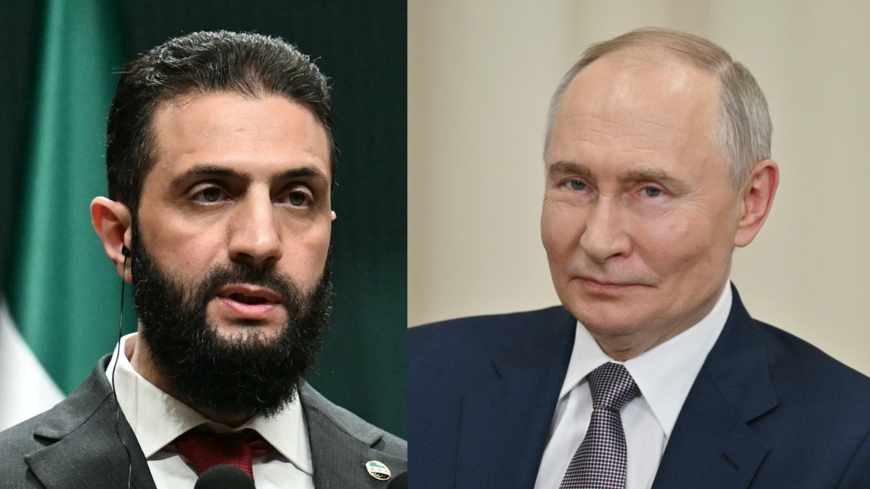 Syrian President Ahmed al-Sharaa and Russian President Vladimir Putin