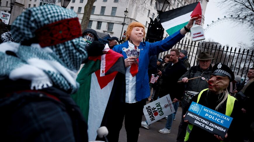 Thousands marched in London against Trump's proposal to turn Gaza into the 'Riviera of the Middle East'