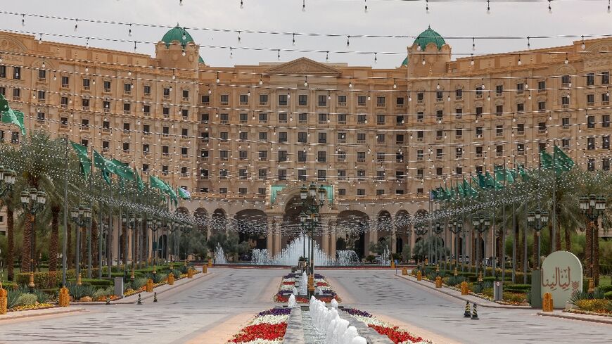 The Ritz-Carlton in Riyadh where talks are underway with US mediation to try to reach a ceasefire in the Russia Ukraine war