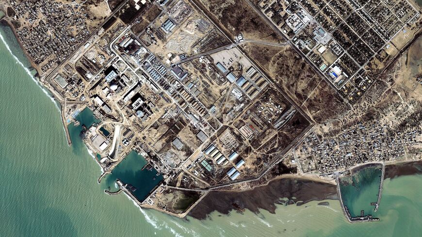 This satellite image shows a nuclear reactor facility near Bushehr, Iran, that the United States believes could along with others in Iran be used to make nuclear weapons, Jan. 13, 2002.