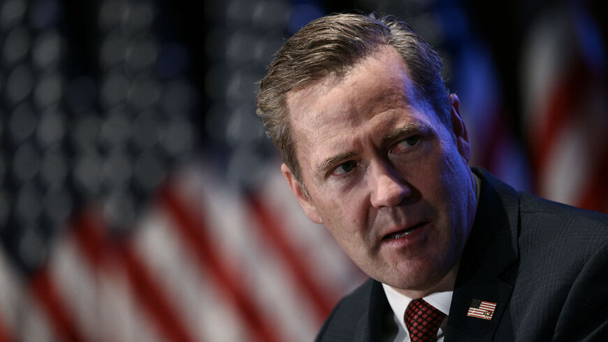 US National Security Advisor Mike Waltz speaks during the Hill & Valley Forum at the US Capitol Visitor Center Auditorium in Washington, DC, on April 30, 2025. 