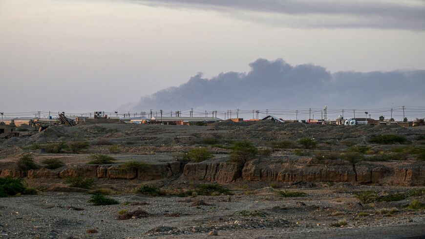 Smoke rises from the airport of Port Sudan following reported attacks early on May 4, 2025. 