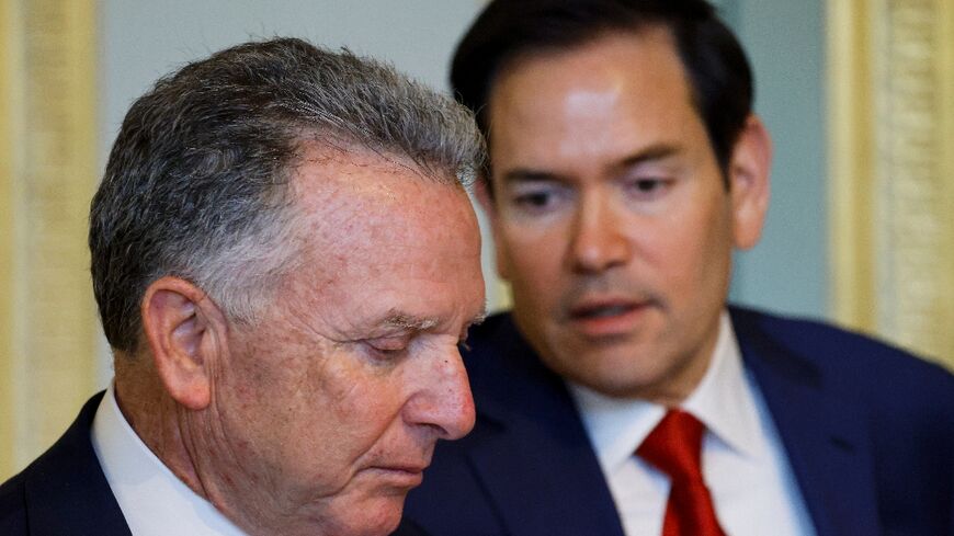 US Special Envoy Steve Witkoff listens to US Secretary of State Marco Rubio during a meeting in France in April 2025