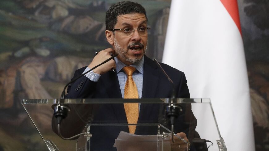 Ahmed Bin Mubarak pictured at a press conference in Moscow on February 27, 2024